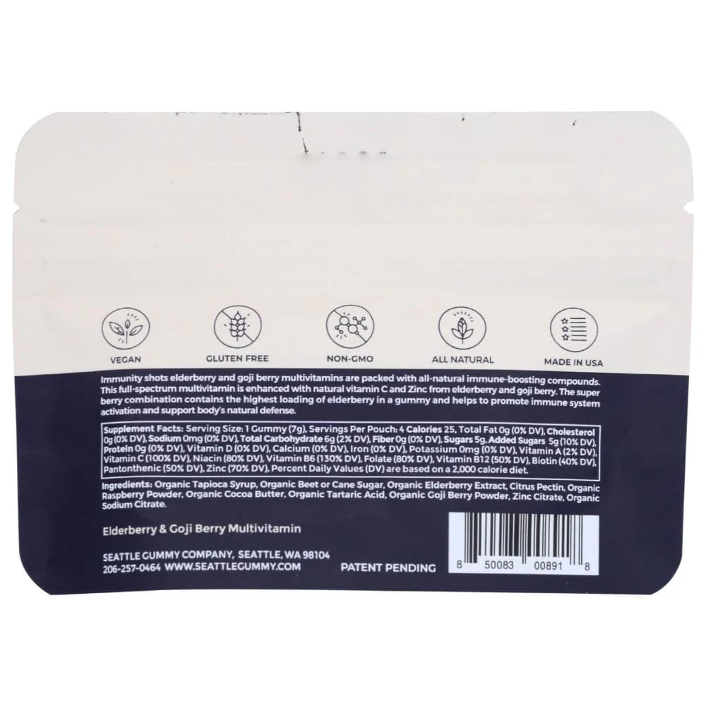 Elderberry & Goji Berry Immunity Shots Gummies